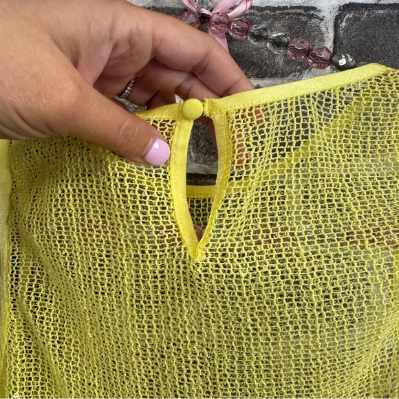 White Fox Boutique Over Him Mini Dress lemon yellow swimsuit cover up - Picture 10 of 10